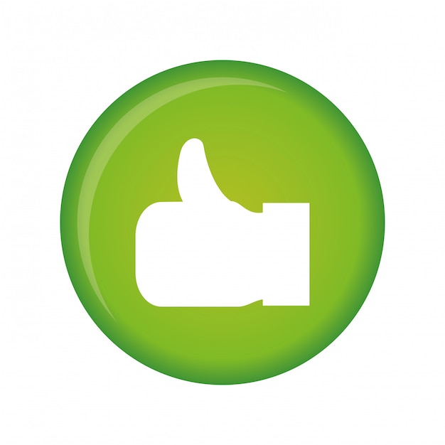 Premium Vector Thumb Up Hand Gesture Icon Image