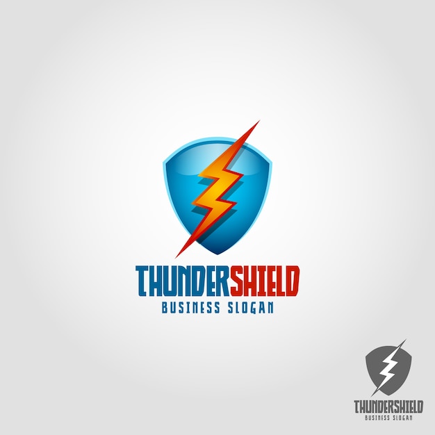 Download Free Thunder Shield Logo Template Premium Vector Use our free logo maker to create a logo and build your brand. Put your logo on business cards, promotional products, or your website for brand visibility.