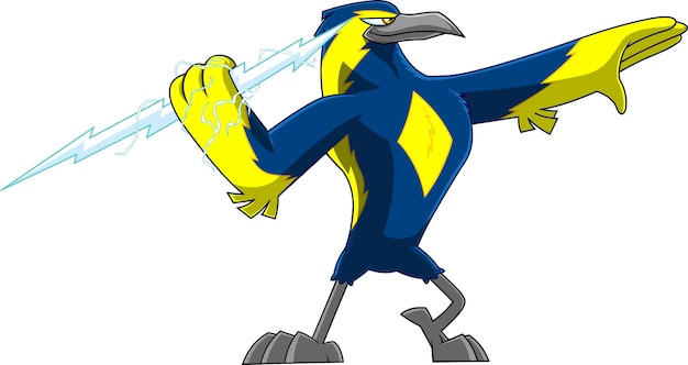 サンダーバード鳥かわいい漫画のキャラクター プレミアムベクター