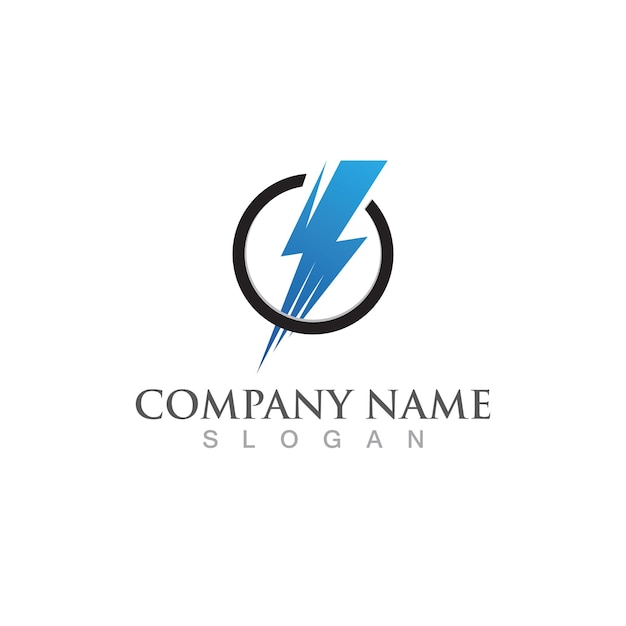 Premium Vector | Thunderbolt logo and symbol vector image