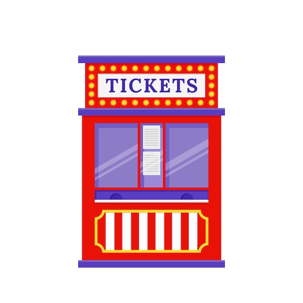 Premium Vector Ticket booth. vector illustration. flat design.