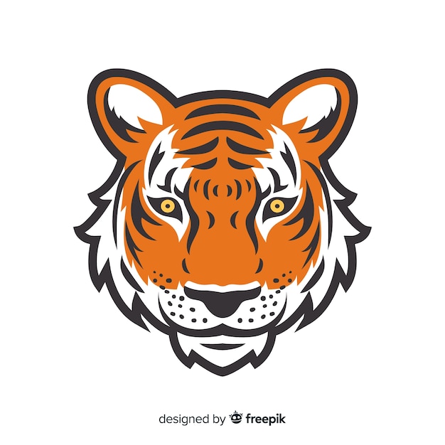 Free Vector Tiger Face Background