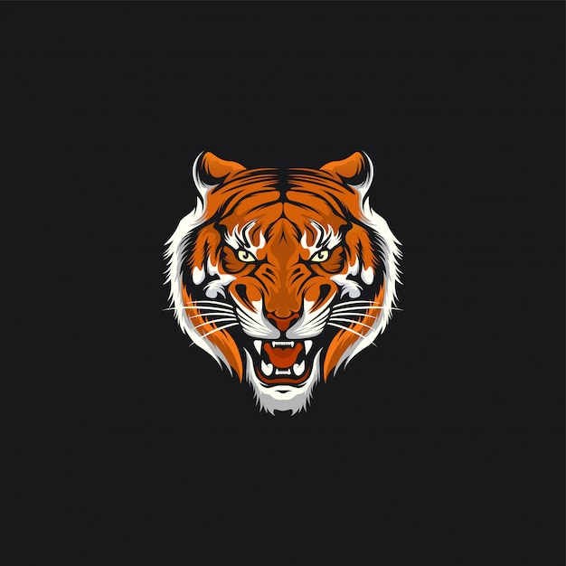 Premium Vector Tiger Face Design Ilustration