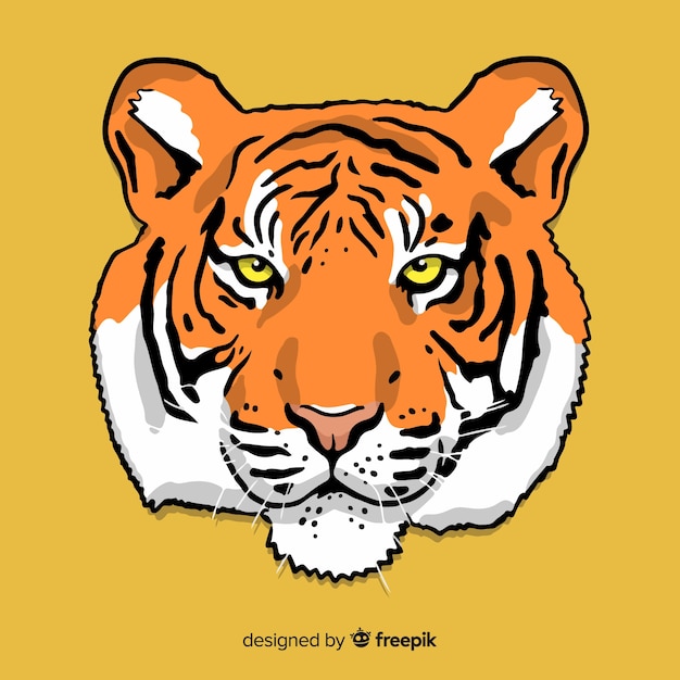 Download Tiger face | Free Vector