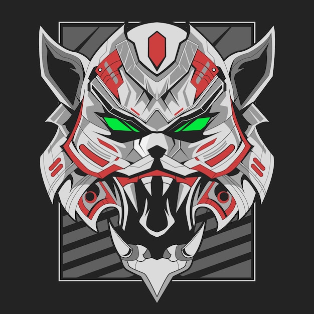 Download Free Tiger Head Mecha Robot Illustration Design Premium Vector Use our free logo maker to create a logo and build your brand. Put your logo on business cards, promotional products, or your website for brand visibility.