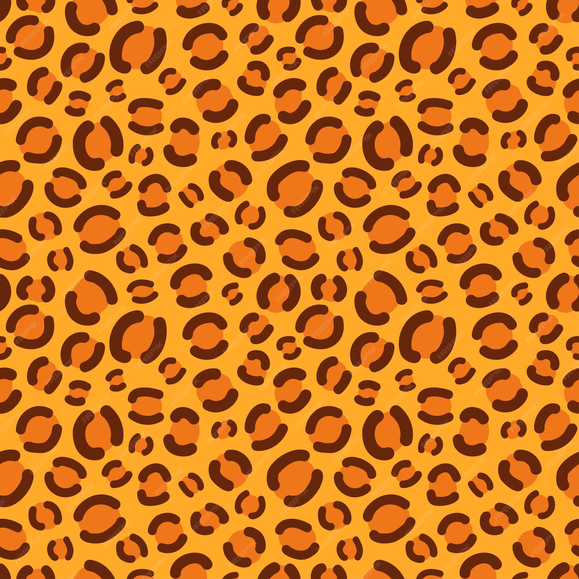 Premium Vector | Tiger jaguar skin seamless pattern orange and yellow ...