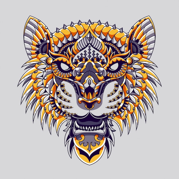 Download Premium Vector | Tiger mandala zentangle illustration and tshirt design premium vector