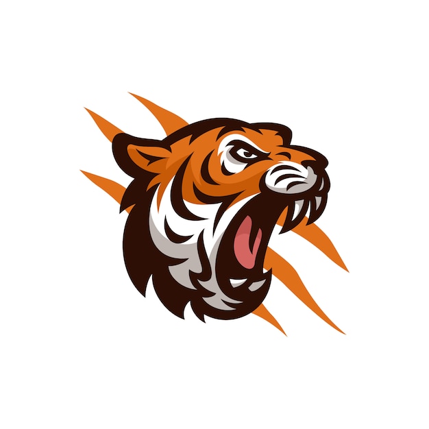 Tiger vector icon logo mascot illustration | Premium Vector