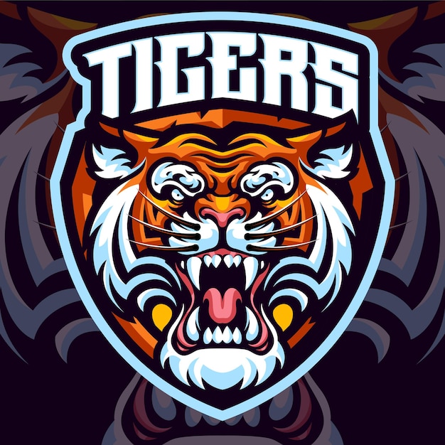 Premium Vector | Tigers mascot logo template