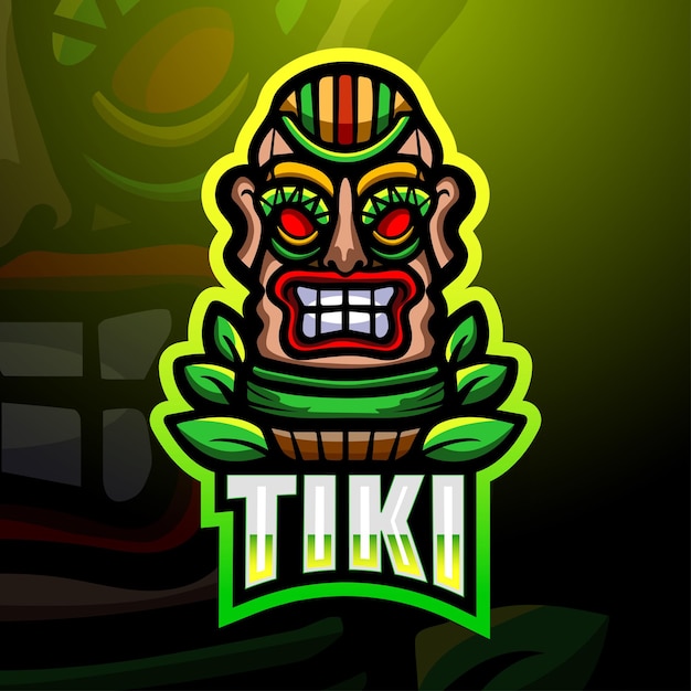 Premium Vector | Tiki mask mascot illustration