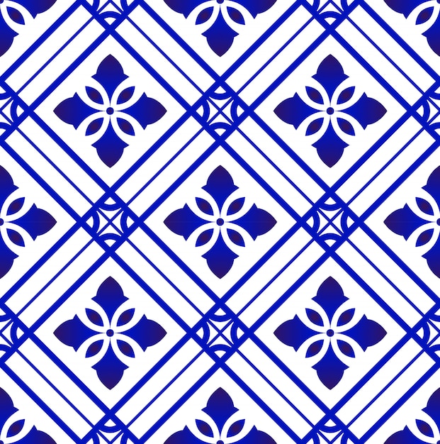 Tile pattern vector Premium Vector