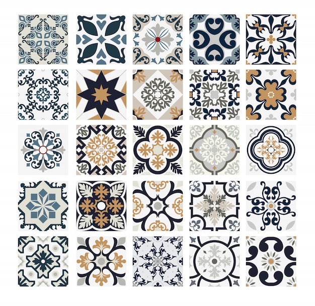 Download Premium Vector | Tiles portuguese patterns antique seamless design in vector illustration vintage