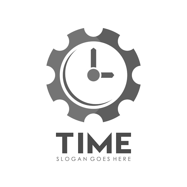 Premium Vector | Time clock logo design template