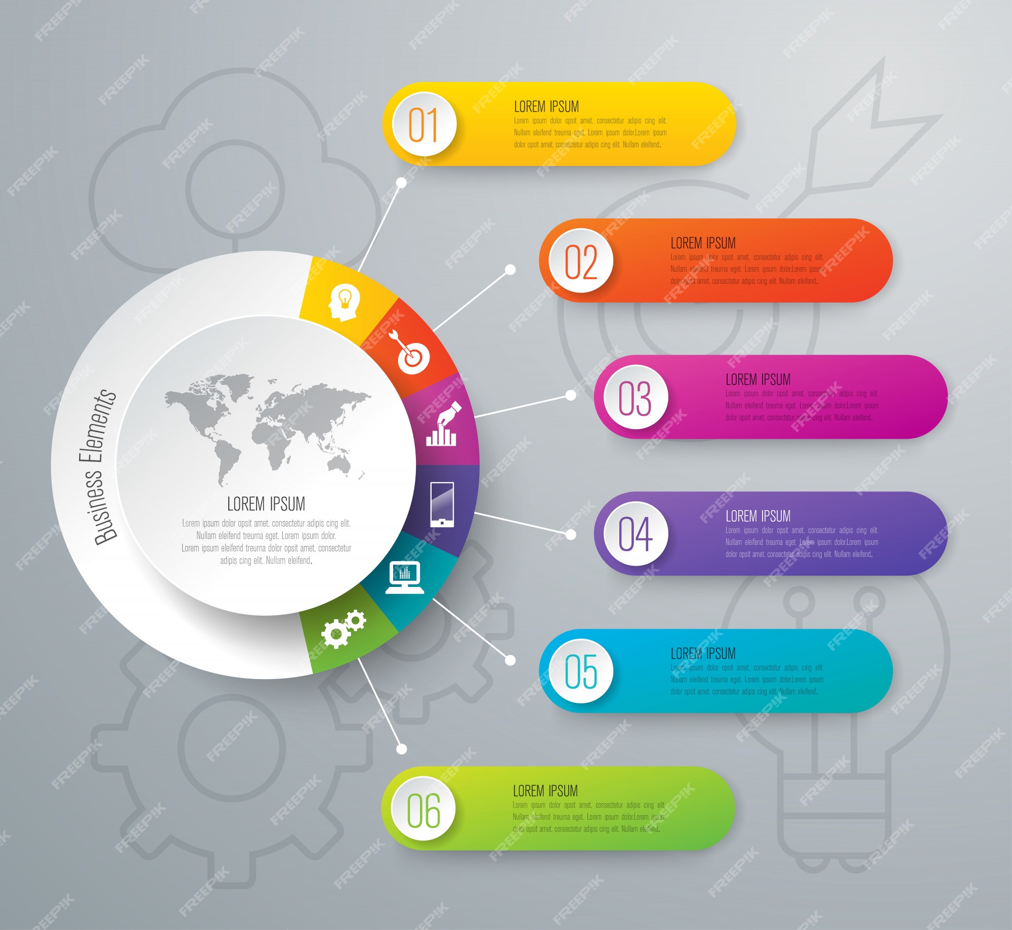 Premium Vector | Timeline infographic elements for the presentation