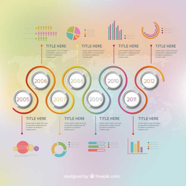 Free Vector Timeline Infographic With Circles