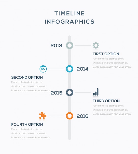 Premium Vector | Timeline infographics for data visualization. vector ...