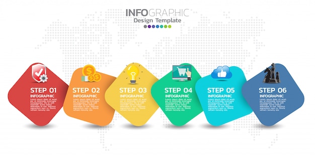 Timeline infographics design template with 5 options, process diagram Premium Vector