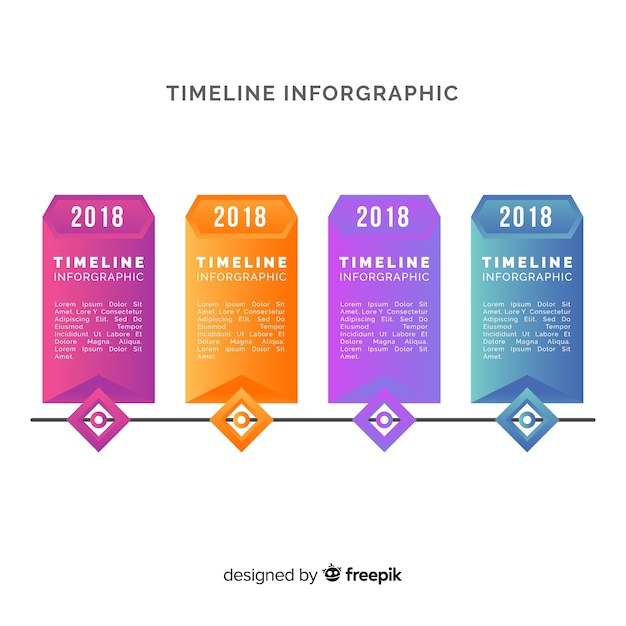 Free Vector | Timeline set of infographic template