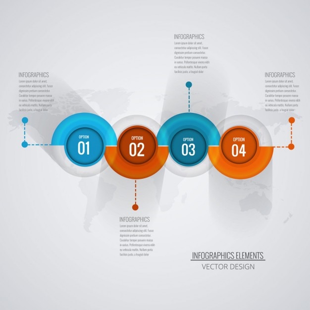 Free Vector | Timeline template with circles