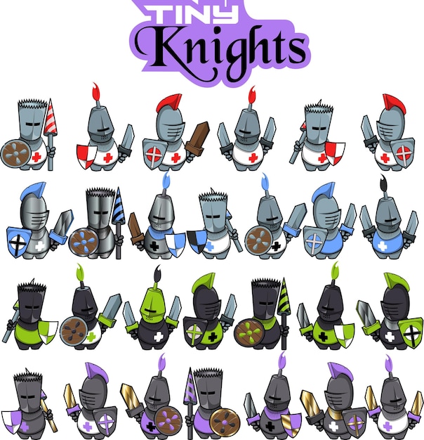 Premium Vector | Tiny knights mascot illustration. 100% vector graphics ...