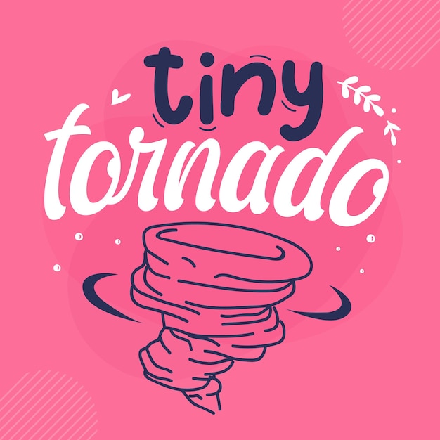 Premium Vector | Tiny tornado lettering premium vector design