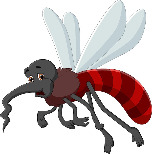 Premium Vector | Tired mosquito cartoon on white background