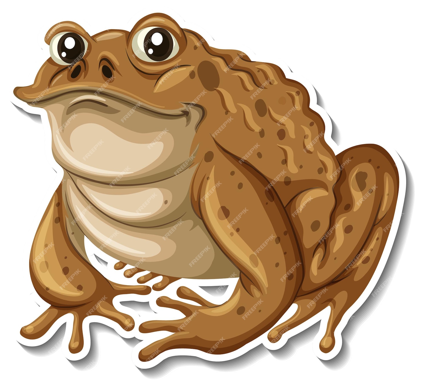 Free Vector Toad animal cartoon sticker