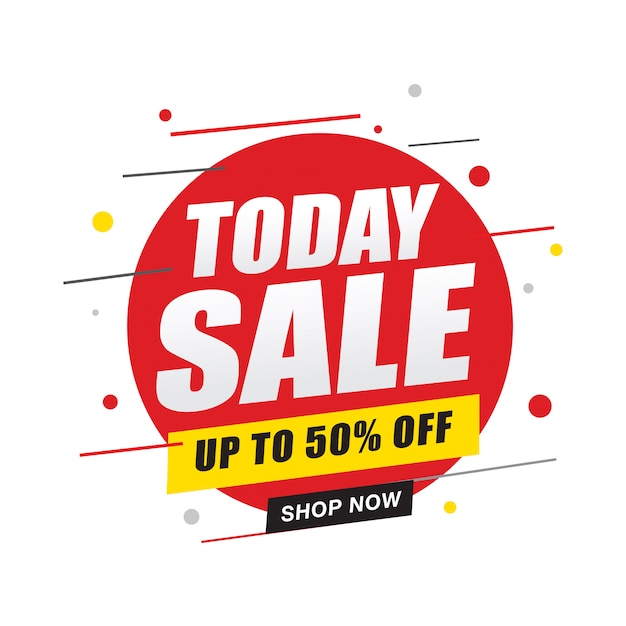 Premium Vector | Today sale banner, shop now