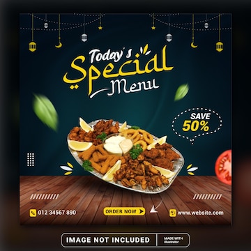 Premium Vector | Todays special ramadan food banner and social media ...