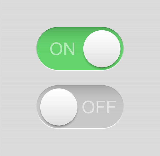 Download Toggle switch icons. on off buttons. | Premium Vector