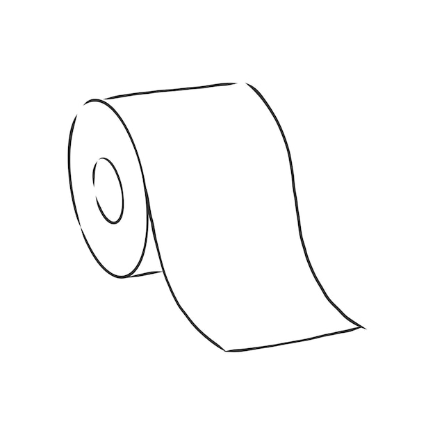 Premium Vector Toilet paper roll. toilet paper vector sketch illustration