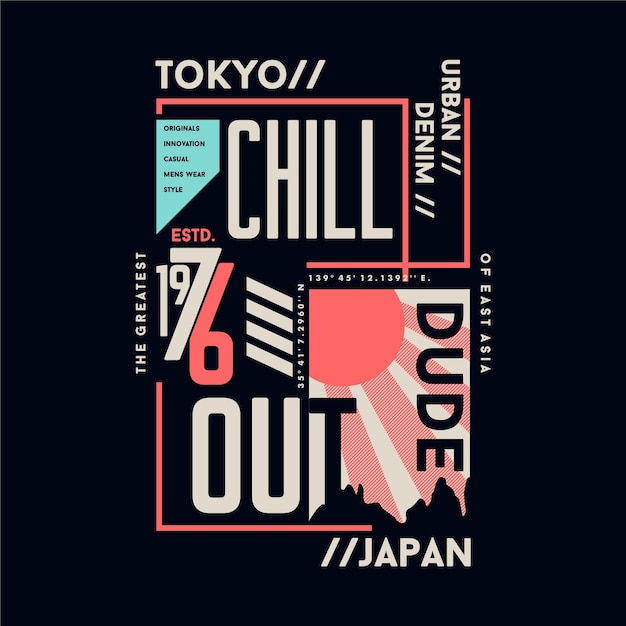 Premium Vector Tokyo Japan Text Frame Typography For T Shirt Design