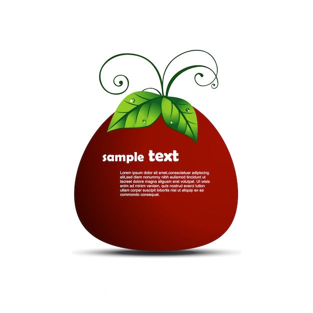 Tomato illustration with space for text