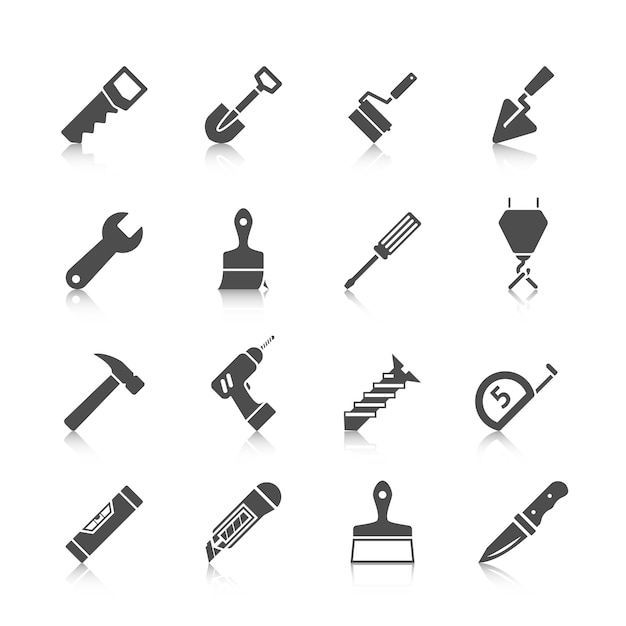 Premium Vector | Tool icons collection