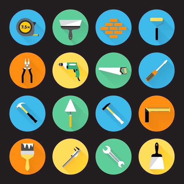 Download Free Vector | Tool icons collection