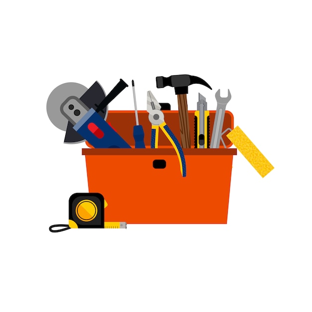 Toolbox for diy house repair | Free Vector