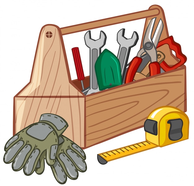 Download Toolbox with many tools | Free Vector