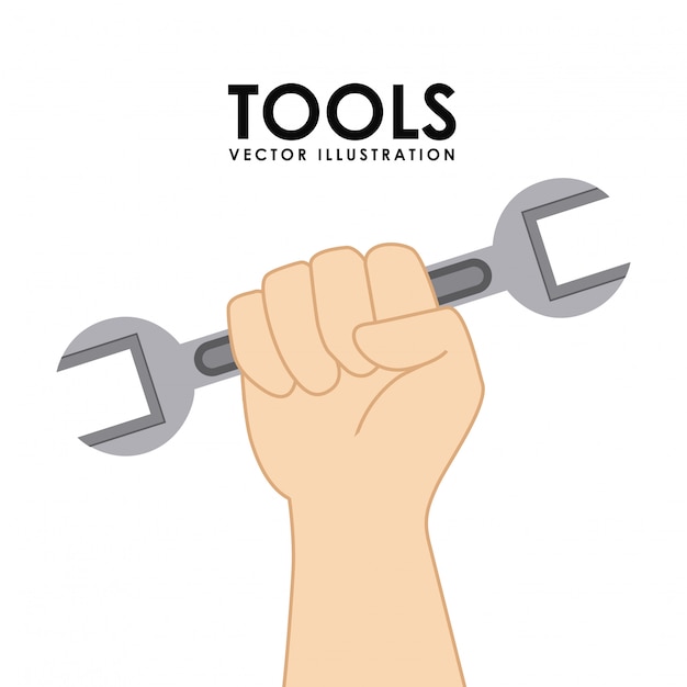 Download Tools design over gray background vector illustration ...