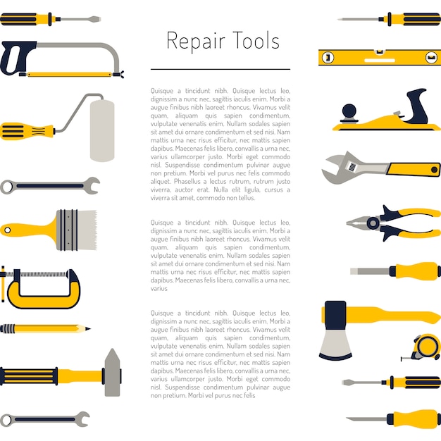 Tools for repair Premium Vector