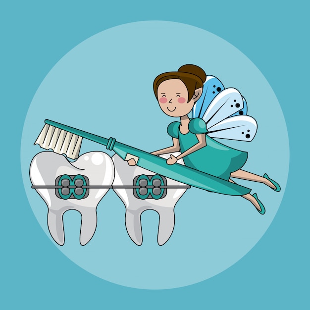 Tooth Fairy And Dental Care | Premium Vector