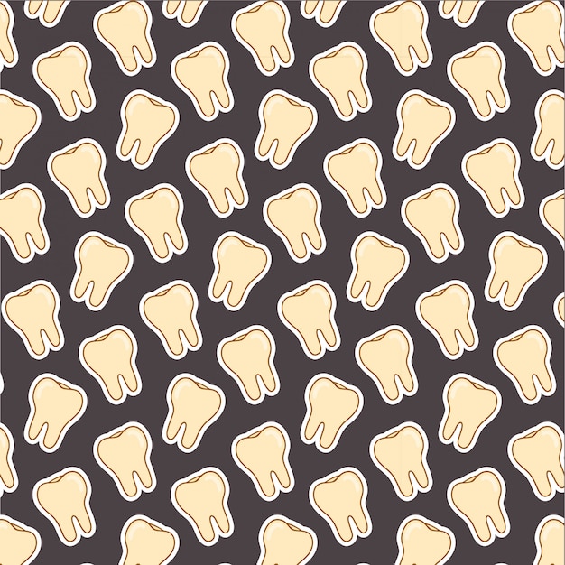 Premium Vector Tooth pattern on black