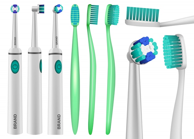 Download Toothbrush dental mockup set | Premium Vector