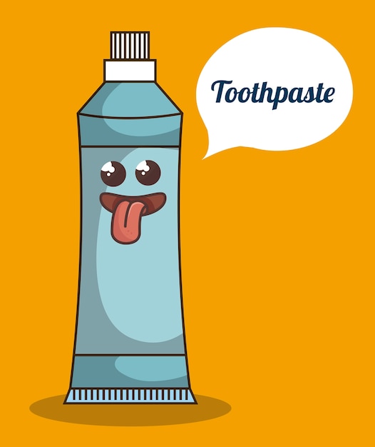 Premium Vector | Toothpaste product character icon