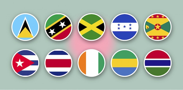 Premium Vector Top Flags In The World