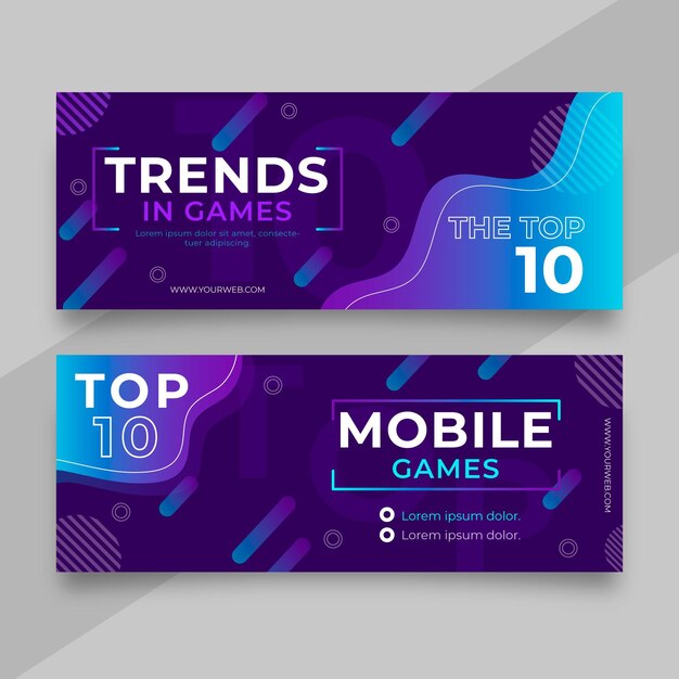 Free Vector | Top 10 rating banners template