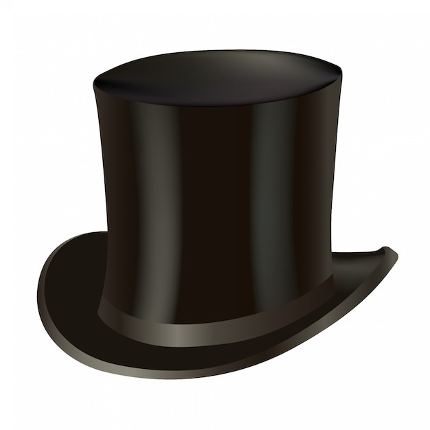 Premium Vector | Top hat isolated on white