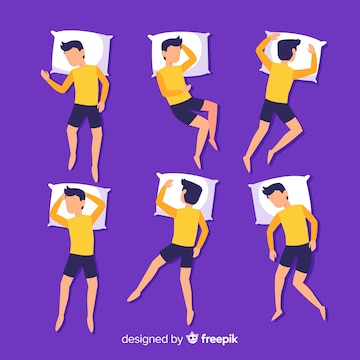 Free Vector | Top view flat person sleep position pack