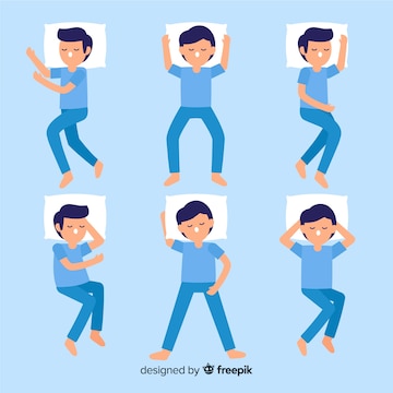 Free Vector | Top view flat person sleep position pack