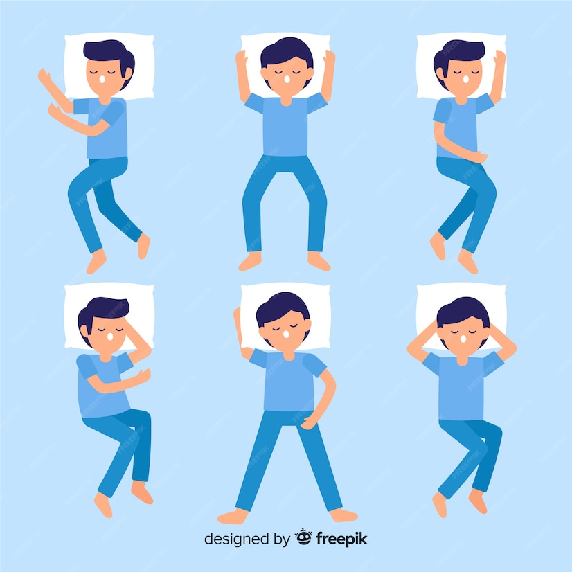 Free Vector | Top view flat person sleep position pack