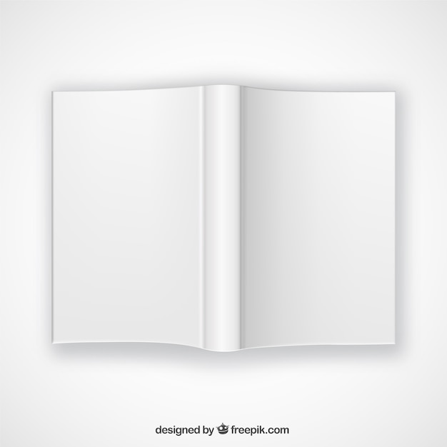 Download Free Vector | Top view open book mockup